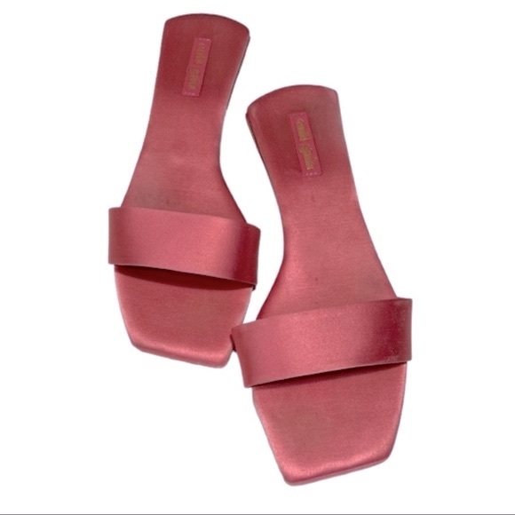 Cult Gaia Maya Satin Flat Sandal Shoe Rose 39.5 - Picture 10 of 10